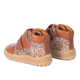 Angulus Mit-cut Sneakers - Cognac Multi Glitter