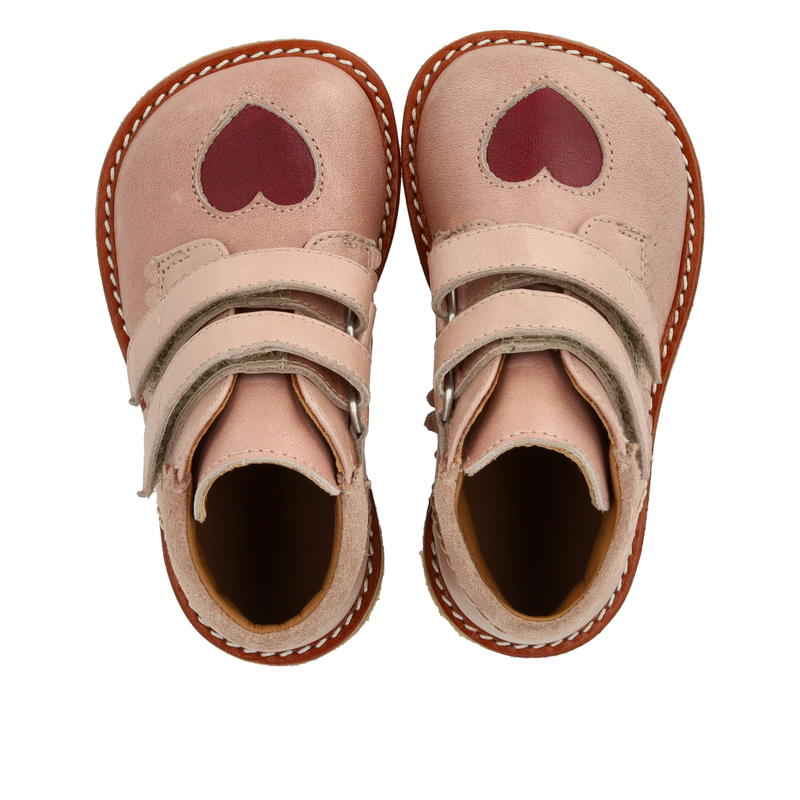 Angulus Begynder Sko m. kontrasthjerte - Rosebud