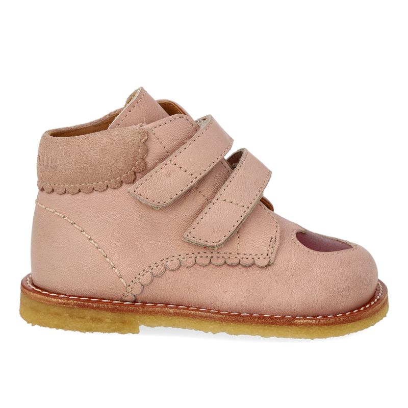 Angulus Begynder Sko m. kontrasthjerte - Rosebud