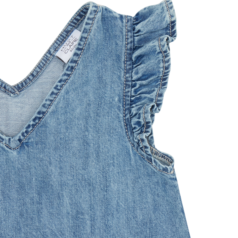 Hust & Claire Kaila Spencer Kjole - Washed Denim