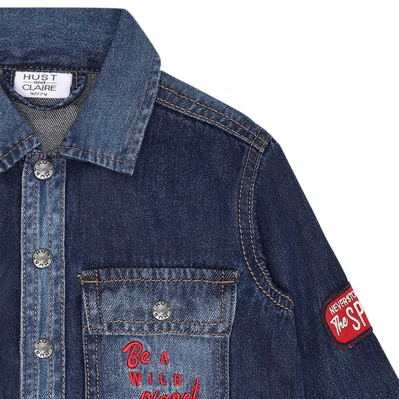 Hust & Claire Ravn Denim Skjorte - Dark Blue