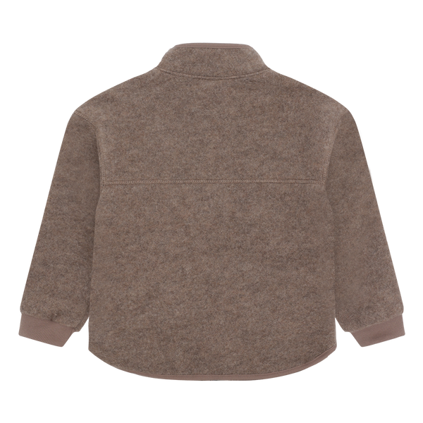 Hust & Claire Emi Zip Uld Jakke - Deer Melange