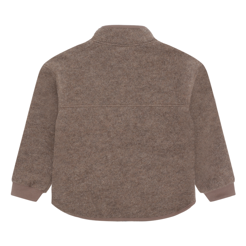 Hust & Claire Emi Zip Uld Jakke - Deer Melange