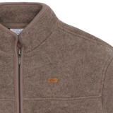 Hust & Claire Emi Zip Uld Jakke - Deer Melange