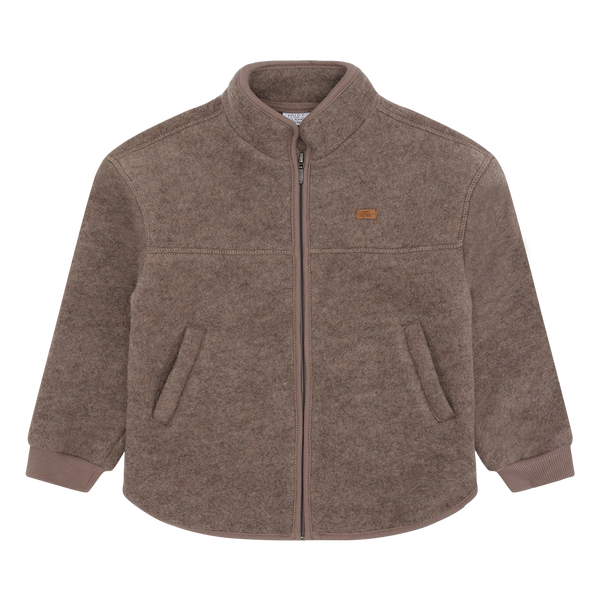 Hust & Claire Emi Zip Uld Jakke - Deer Melange