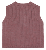 Hust & Claire Edi Strik Vest, Merino Uld - Pale Mauve