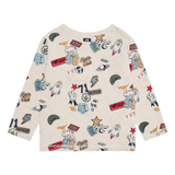 Hust & Claire Anton Badges Bluse - Wheat Melange
