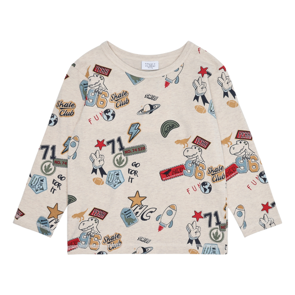 Hust & Claire Anton Badges Bluse - Wheat Melange
