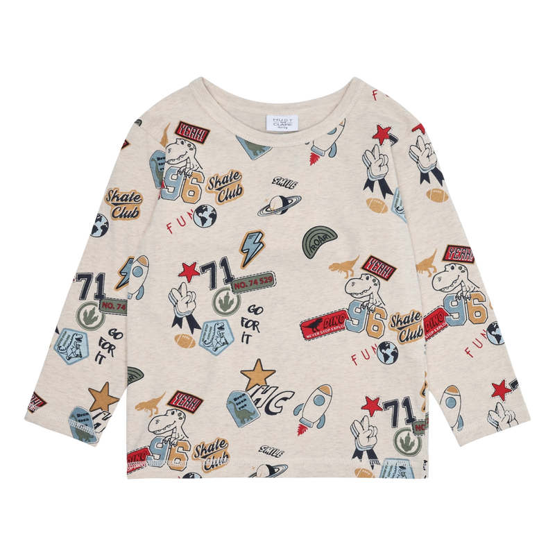 Hust & Claire Anton Badges Bluse - Wheat Melange
