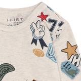 Hust & Claire Buster Badges Body - Wheat Melange