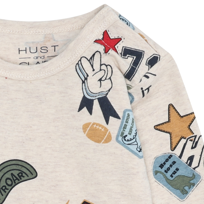 Hust & Claire Buster Badges Body - Wheat Melange