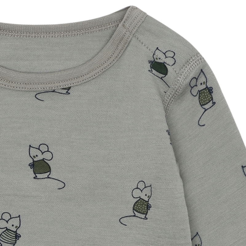 Hust & Claire Bo Mouse Body, Merino Uld - Forest Fog
