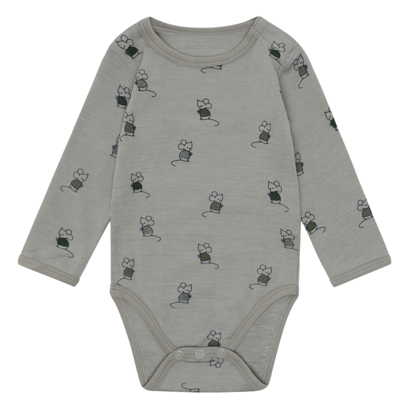 Hust & Claire Bo Mouse Body, Merino Uld - Forest Fog