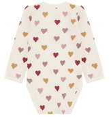 Hust & Claire Baloo Hearts Puff Body, Uld/Bambus - Off White