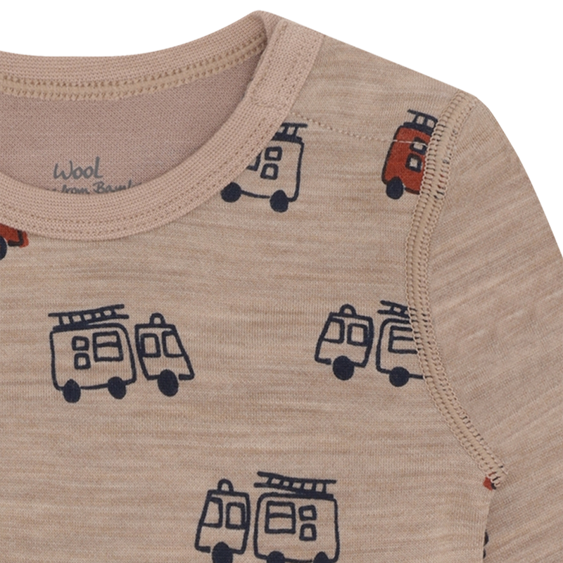 Hust & Claire Baloo Firetruck Body, Uld/Bambus - Biscuit