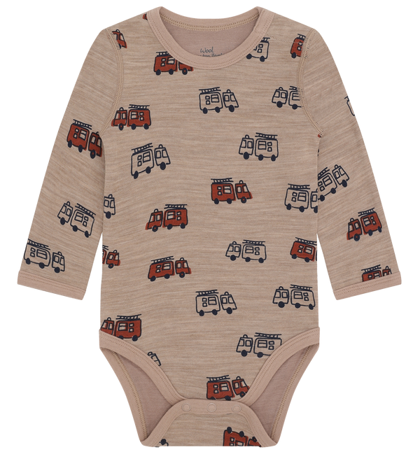 Hust & Claire Baloo Firetruck Body, Uld/Bambus - Biscuit