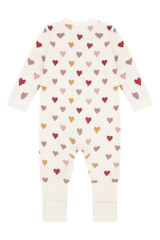 Hust & Claire Manu Hearts Puff Heldragt, Uld/Bambus - Off White