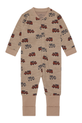 Hust & Claire Manu Firetruck Heldragt, Uld/Bambus - Biscuit