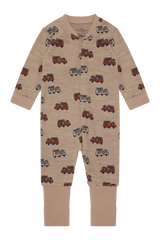 Hust & Claire Manu Firetruck Heldragt, Uld/Bambus - Biscuit