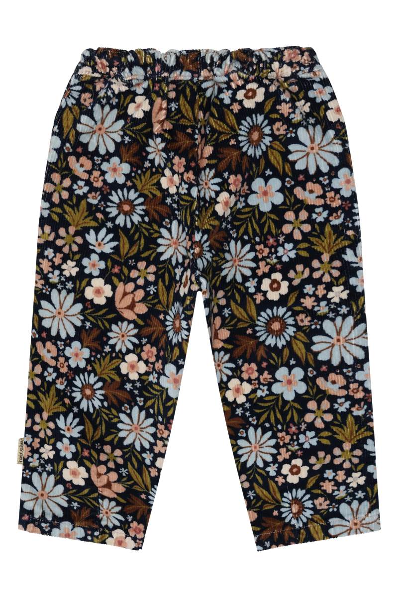 Hust & Claire Tammy Fløjls Bukser - Winter Flora Light blue