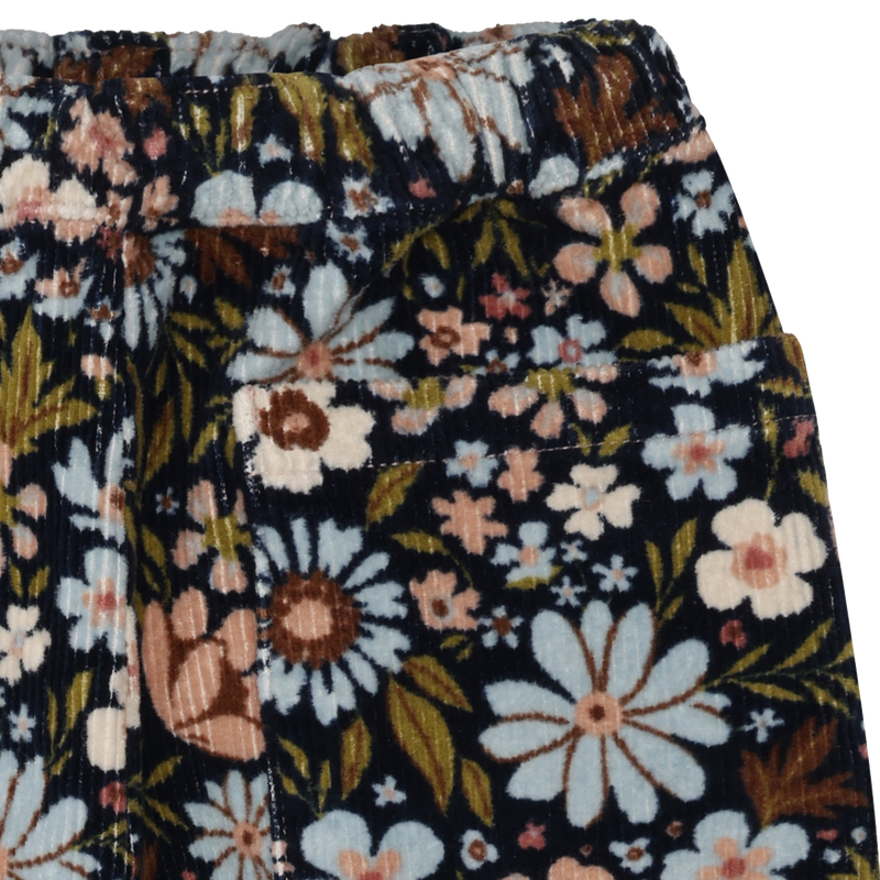 Hust & Claire Tammy Fløjls Bukser - Winter Flora Light blue