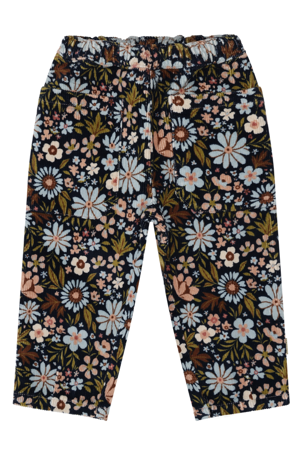Hust & Claire Tammy Fløjls Bukser - Winter Flora Light blue
