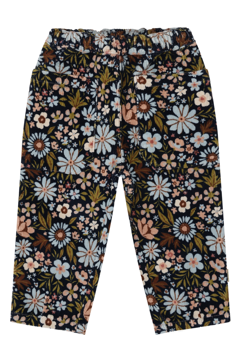 Hust & Claire Tammy Fløjls Bukser - Winter Flora Light blue