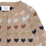 Hust & Claire Cilja Heart Cardigan - Biscuit