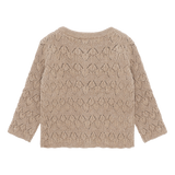 Hust & Claire Cilja Pointelle Cardigan - Biscuit