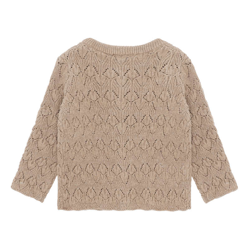 Hust & Claire Cilja Pointelle Cardigan - Biscuit