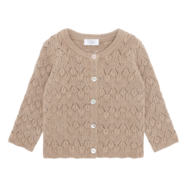 Hust & Claire Cilja Pointelle Cardigan - Biscuit