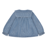 Hust & Claire Karoline Denim Skjorte Bluse - Blue