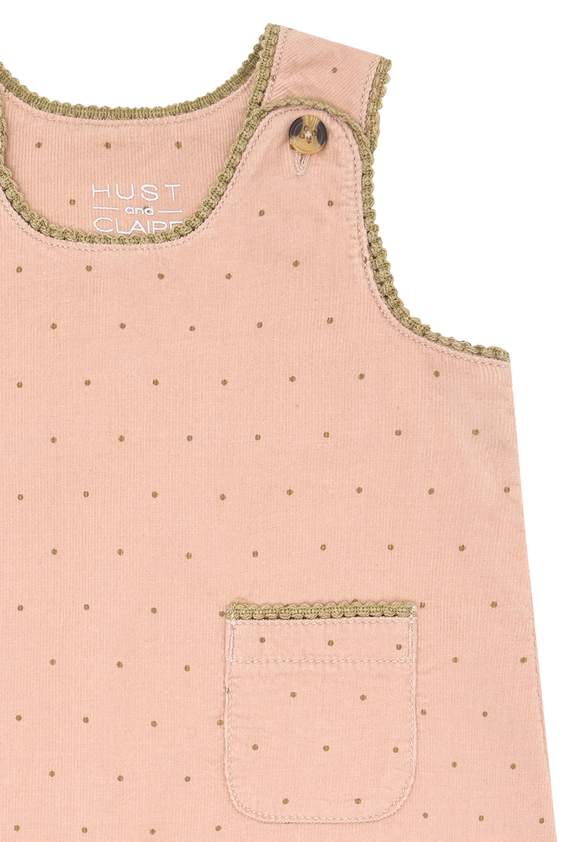 Hust & Claire Kis Spencer Kjole - Dotty Rugby Tan