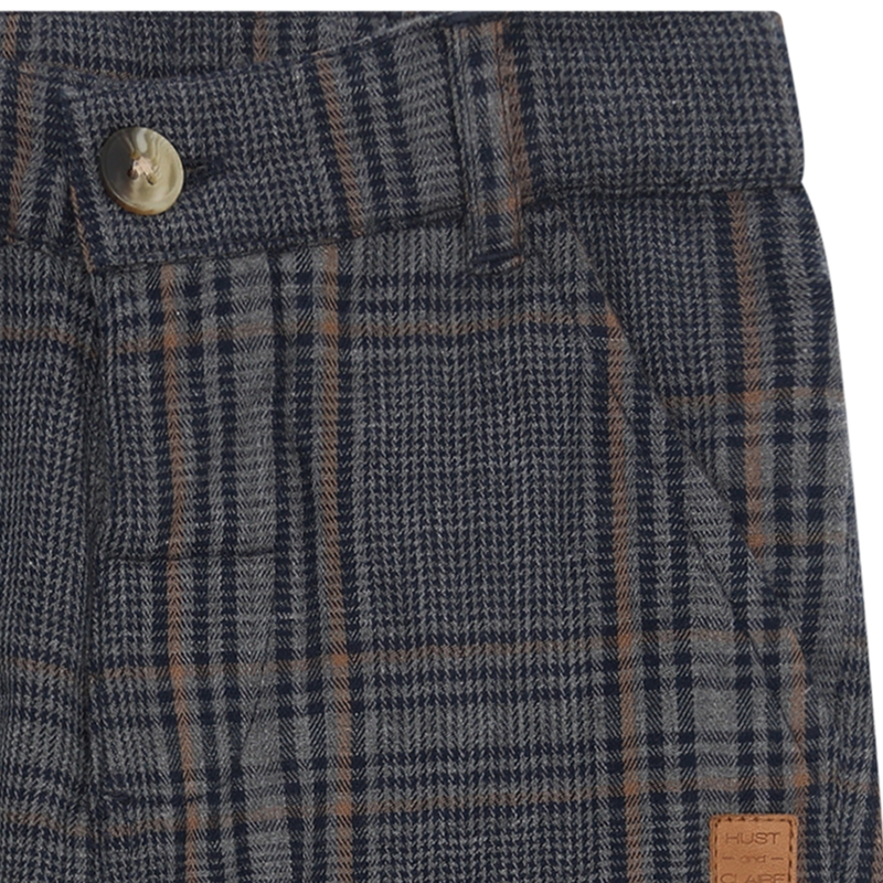 Hust & Claire Tage Check Bukser - Grey Blend