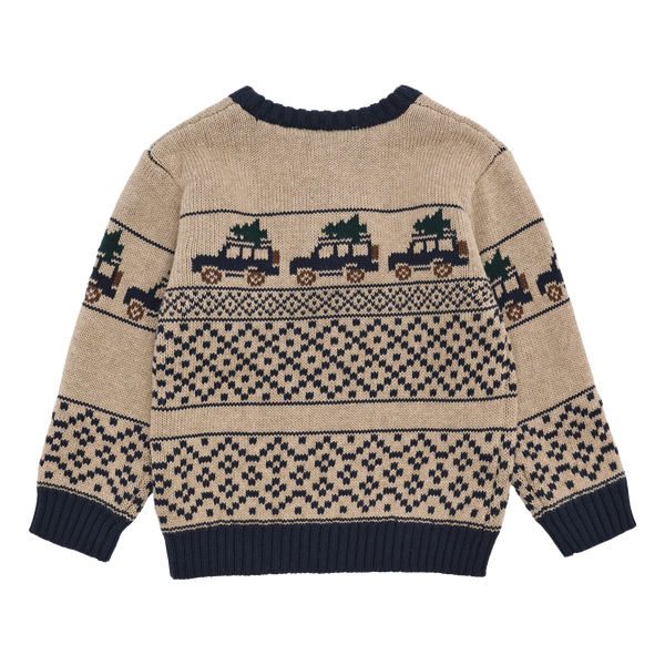 Hust & Claire Pelle Jeep Strik Bluse - Biscuit