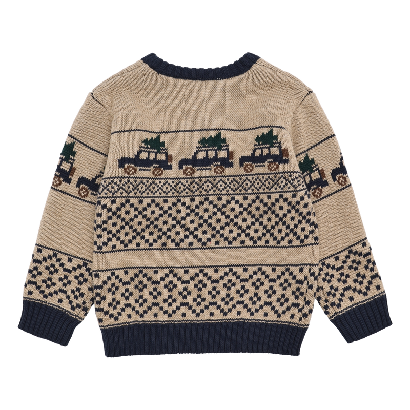 Hust & Claire Pelle Jeep Strik Bluse - Biscuit