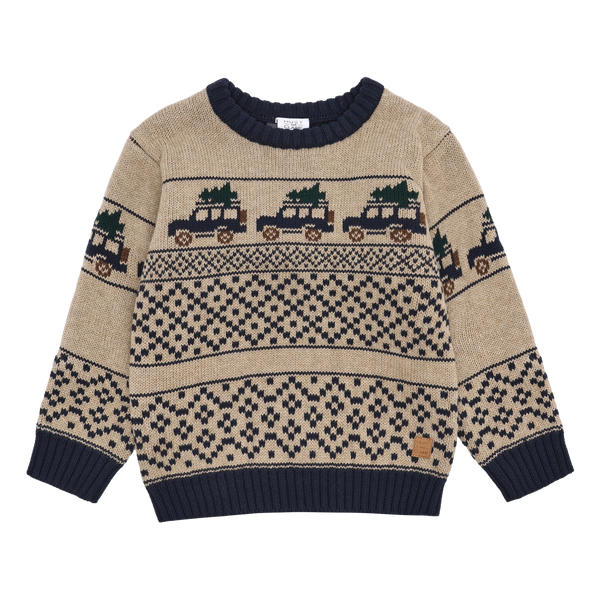 Hust & Claire Pelle Jeep Strik Bluse - Biscuit