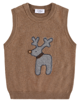 Hust & Claire Perry Deer Strik Vest - Coffee Melange