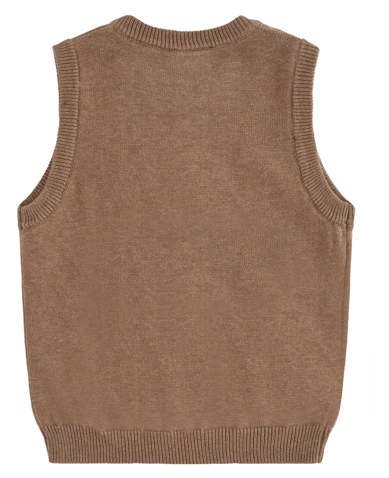 Hust & Claire Perry Deer Strik Vest - Coffee Melange