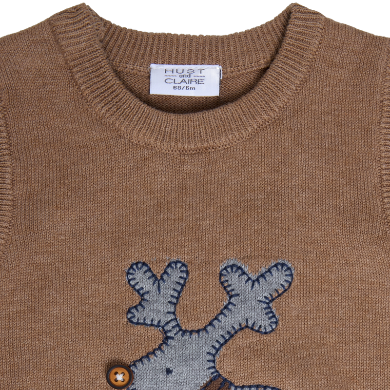 Hust & Claire Perry Deer Strik Vest - Coffee Melange