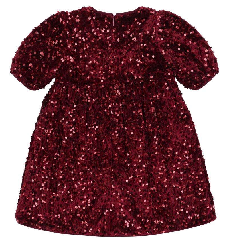 Hust & Claire Karoline Sequins Kjole - New Maroon