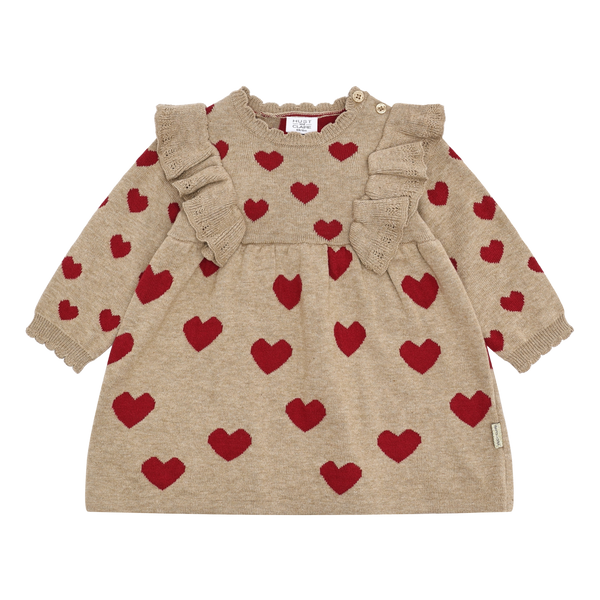 Hust & Claire Kristel Heart Kjole - Biscuit