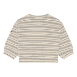 Hust & Claire Sigurt Bluse - Fine striped knit Snow White