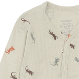 Hust & Claire Mulle Bambus Natdragt, Lizards - Greene Stone