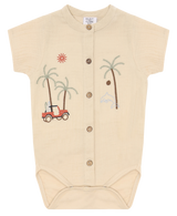 Hust & Claire Bertil Muslin Body Skjorte - Sandshell