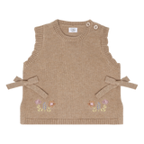 Hust & Claire Nadina Garden Strik Vest - Biscuit