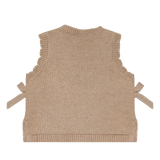 Hust & Claire Nadina Garden Strik Vest - Biscuit