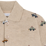 Hust & Claire Stevie Police Polo Bluse - Beige Melange