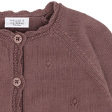 Hust & Claire Cilja Pointelle Cardigan - Plum
