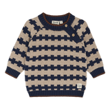 Hust & Claire Pilou Nordic Strik Bluse - Blues